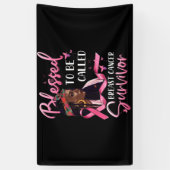 Afrikanischer Amerikaner gesegnet, Brustkrebs zu n Banner (Vertikal)