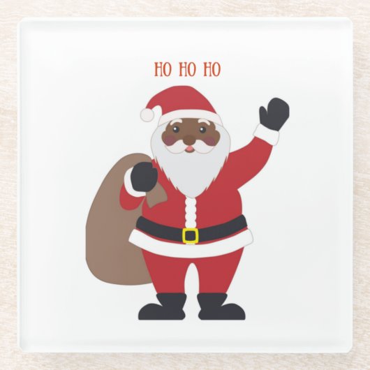 Afrikanischer Amerikaner Glasuntersetzer (Vorderseite)