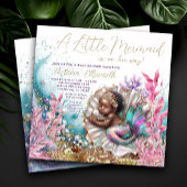 Afrikanischer Amerikaner Meerjungfrau Clamshell Ba Einladung