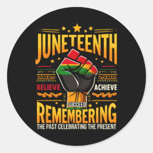 Afrikanischer Amerikaner Melanin Juneteenth: Erinn Runder Aufkleber