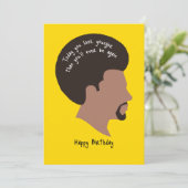 Afrikanischer Amerikaner mit Afro-Haarkarte Einladung (Stehend Vorderseite)