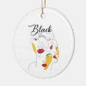 Afrikanischer Amerikaner mit schwarzer Geschichte Keramik Ornament (Links)