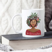 Afrikanischer Amerikaner nur ein Mädchen, das Weih Kaffeetasse