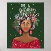 Afrikanischer Amerikaner nur ein Mädchen, das Weih Poster (Vorne)