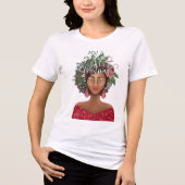 Afrikanischer Amerikaner nur ein Mädchen, das Weih Tri-Blend Shirt (Vorderseite)