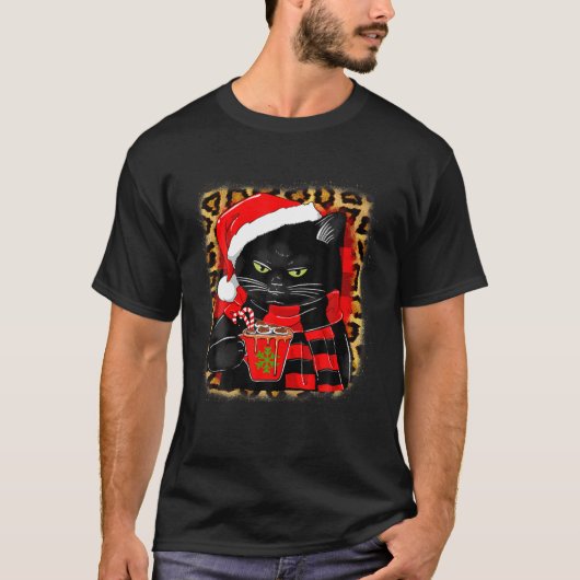 Afrikanischer Amerikaner Santa Black Frory Weihnac T-Shirt (Vorderseite)