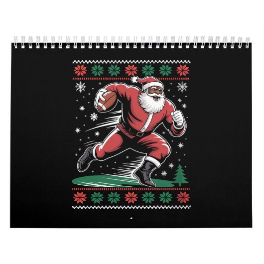 Afrikanischer Amerikaner Santa Football Ugly Weihn Kalender (Titelbild)