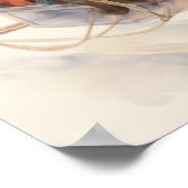 Afrikanischer Amerikaner Santa Reindeer Flying Sle Poster (Ecke)