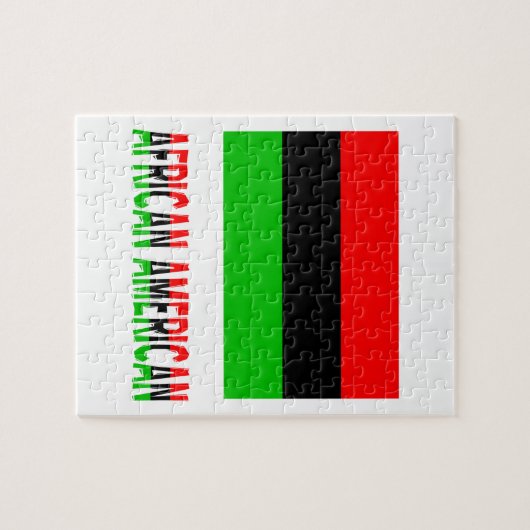 Afrikanischer Amerikaner und Worte Puzzle (Horizontal)
