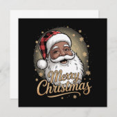 Afrikanischer Amerikaner Weihnachten Pajamas Weihn Einladung (Vorne/Hinten)