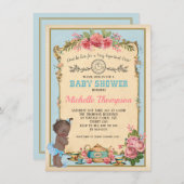 Afrikanischer amerikanischer Alice im Einladung (Vorne/Hinten)