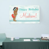 Afrikanischer amerikanischer Baby Girl Red Bade An Banner (Messeveranstaltung)