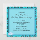 Afrikanischer amerikanischer Babyduschboy Zebra An Einladung (Rückseite)