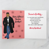 Afrikanischer amerikanischer Bruder frohe Weihnach Karte (Innenseite)