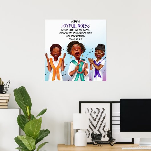 Afrikanischer amerikanischer Chor Poster (Heimbüro)