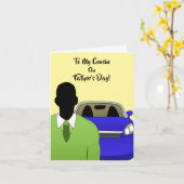 Afrikanischer amerikanischer Cousin Vatertag Anzug Karte (Gelbe Blume)