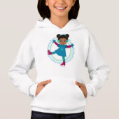 Afrikanischer amerikanischer Eis-Skater - Wintersp Hoodie (Vorderseite)