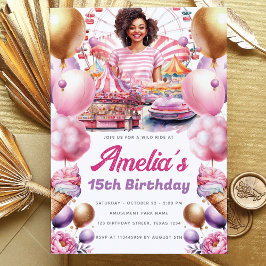 Afrikanischer Amerikanischer Geburtstagspark Einladung