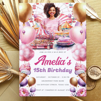 Afrikanischer Amerikanischer Geburtstagspark Einladung