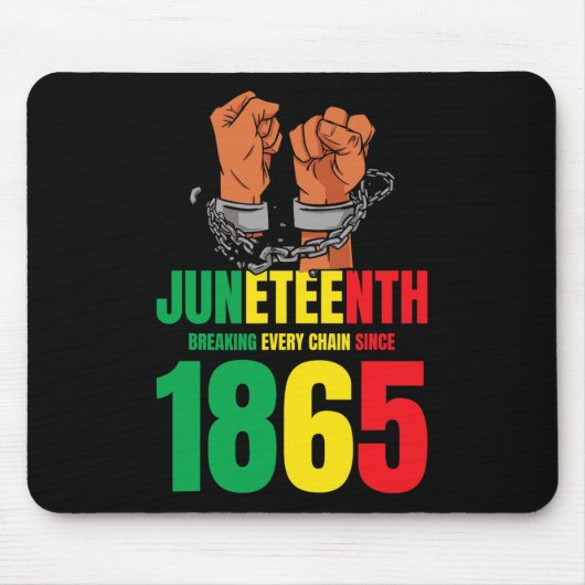 Afrikanischer amerikanischer Juneteent bricht jede Mousepad (Vorne)