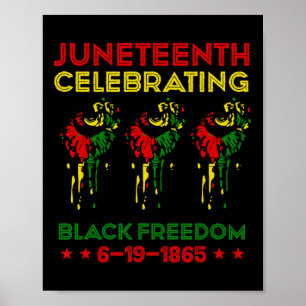 Afrikanischer amerikanischer Juneteent feiert Blac Poster