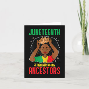 Afrikanischer amerikanischer Junetenhaus - Erinner Karte