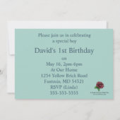 Afrikanischer Amerikanischer Junge Erste Geburtsta Einladung (Rückseite)