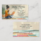 Afrikanischer amerikanischer Lehrer Babysitter Kin Visitenkarte (Vorne/Hinten)