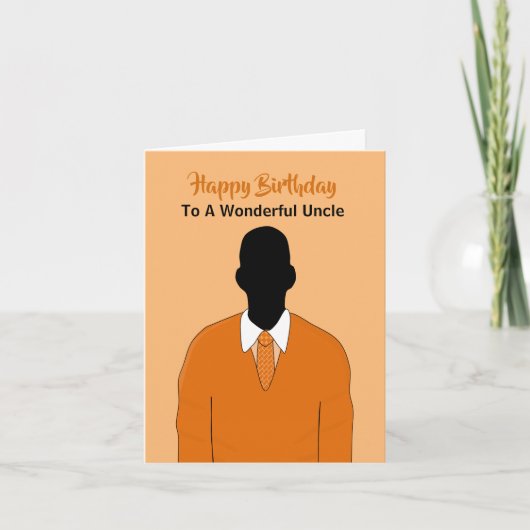 Afrikanischer amerikanischer Onkel Happy Birthday Karte (Vorderseite)