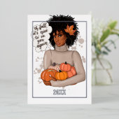 Afrikanischer amerikanischer Saisonherbst - Herbst Folien Feiertagskarte (Stehend vorne)