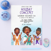 Afrikanischer Amerikanischer Sängerurlaub Flyer (Einzeln)