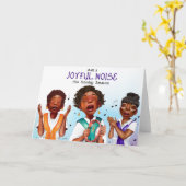 Afrikanischer Amerikanischer Sängerurlaub Karte (Gelbe Blume)