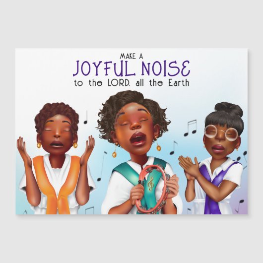 Afrikanischer Amerikanischer Sängerurlaub Magnetkarte (Vorderseite)