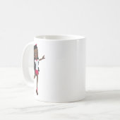 Afrikanischer amerikanischer Schulmädchen-T - Kaffeetasse (Vorderseite Links)