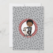 Afrikanischer amerikanischer Skateboard Boy zum Ge Einladung (Rückseite)