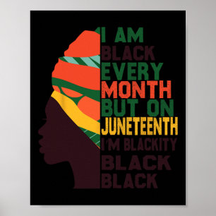 Afrikanischer amerikanischer Stolz Königin Schwarz Poster