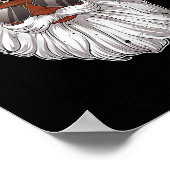 Afrikanischer amerikanischer Weihnachtsmann Black  Poster (Ecke)