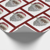 Afrikanischer amerikanischer Weihnachtsmann Weihna Geschenkpapier (Ecke)