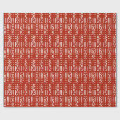 Afrikanischer Arrow-Schmuckstoff Design Red Wrappi Geschenkpapier (Flach)