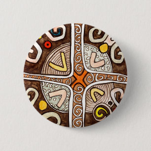 Afrikanischer Art-Knopf Button