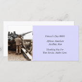 Afrikanischer Artillerymen Weltkrieg Dankeskarte (Vorne/Hinten)