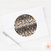 afrikanischer Ausdruck mit Gesichtshautmuster Runder Aufkleber (Umschlag)