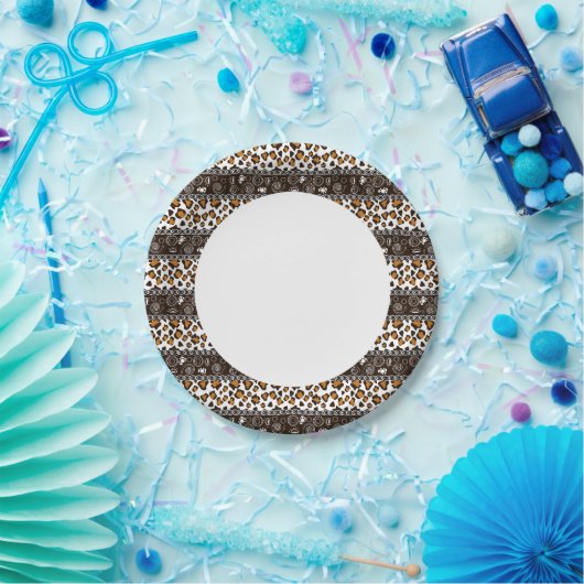 afrikanischer Ausdruck mit Haarschnitt Pappteller (Party)