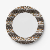 afrikanischer Ausdruck mit Haarschnitt Pappteller (Vorderseite)