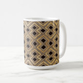 Afrikanischer BaKuba-Stammeskaffeebecher Kaffeetasse (VorderseiteRechts)