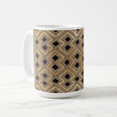 Afrikanischer BaKuba-Stammeskaffeebecher Kaffeetasse (Vorderseite Links)
