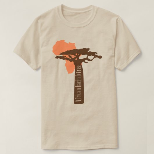 Afrikanischer Baobab-Baum T-Shirt (Design vorne)