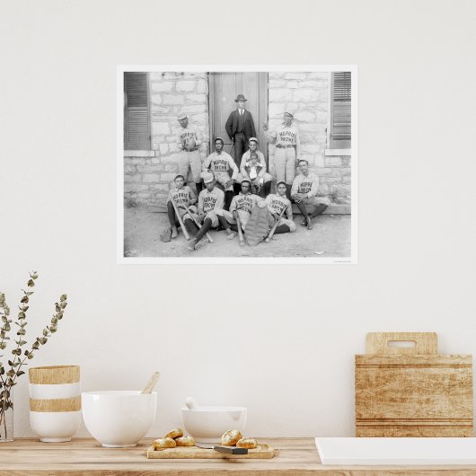 Afrikanischer Baseball 1900 Poster (Küche)