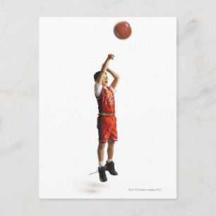 afrikanischer Basketballspieler Postkarte