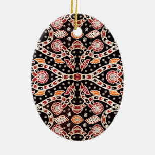Afrikanischer Batik-Kletter Efeu Keramik Ornament